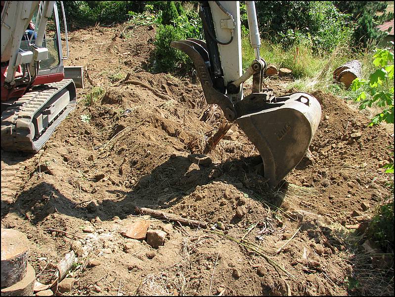 Stump removal for a building site